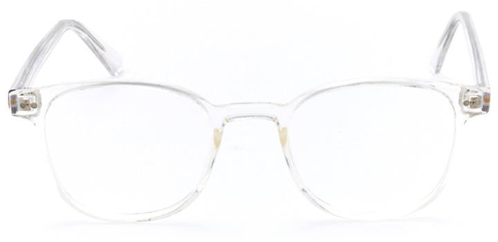 acropolis: square eyeglasses in crystal - front view