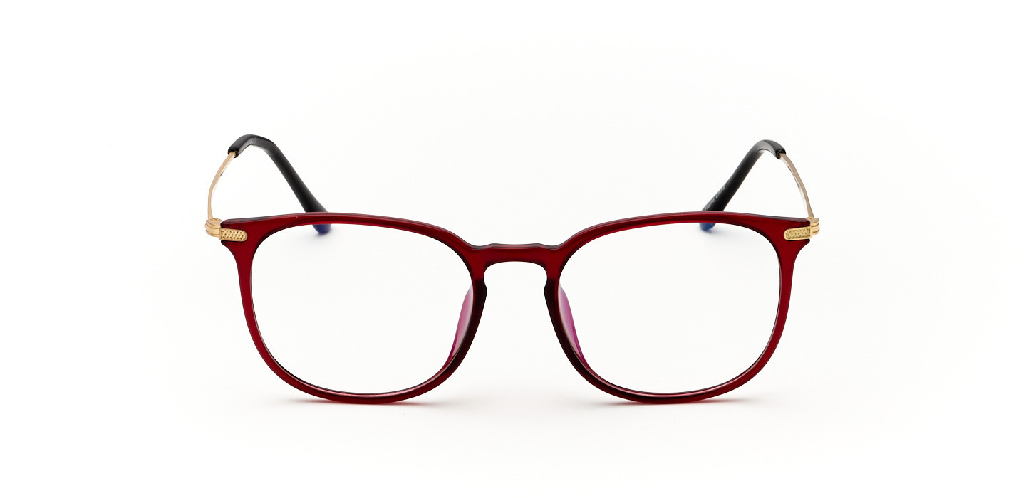 Clayton Rectangle Eyeglasses in Purple Stanton Optical