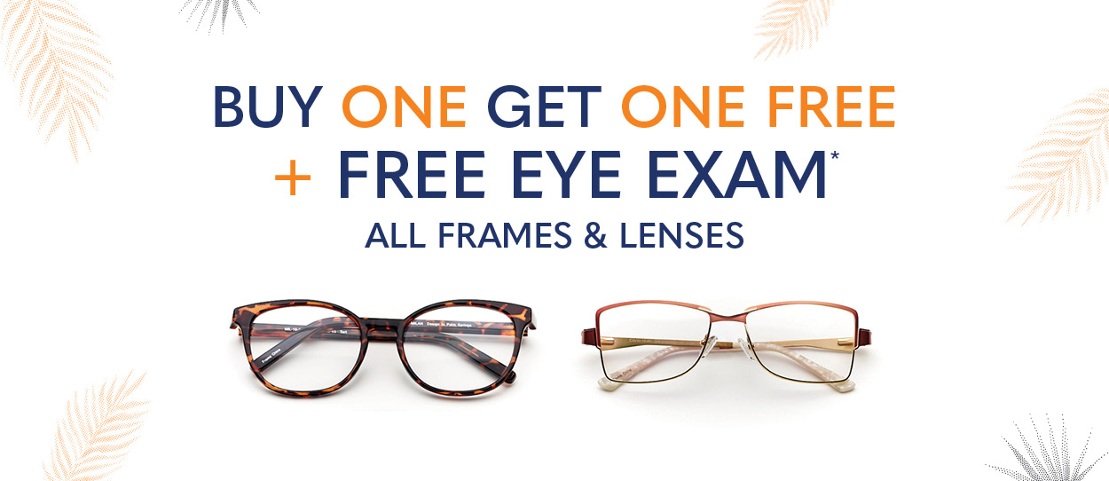 Buy-One, Get-One Plus Free Eye Exam*