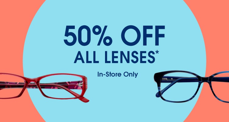 50% off lenses